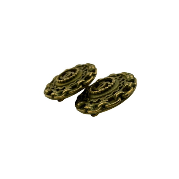 CHANEL 94A Coco Mark Earrings Gold Women's - Picture 8 of 10